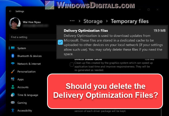 Can I Delete Delivery Optimization Files in Windows 11
