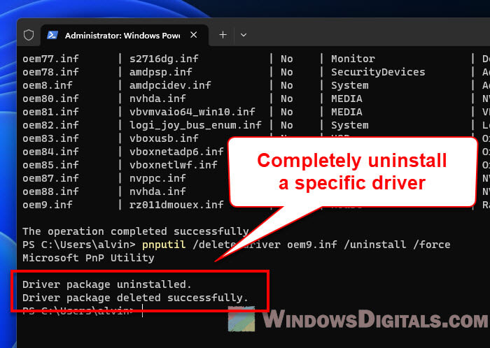 Cannot Completely Uninstall a Driver in Windows 11