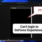 Can't Login to GeForce Experience Black Screen error