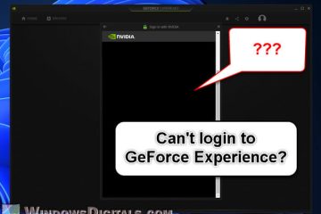 Can't Login to GeForce Experience Black Screen error