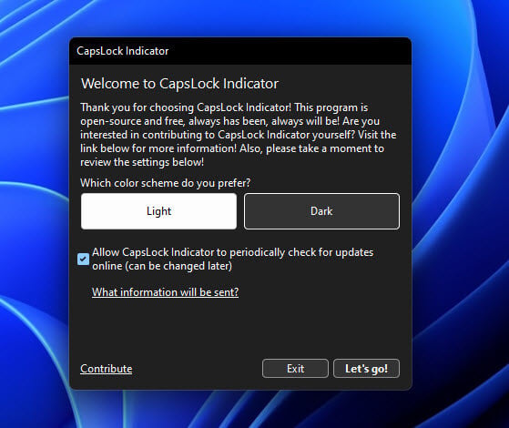 CapsLock Indicator app