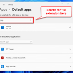 Change Default App For File Extension in Windows 11