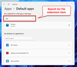 How to Change Default App For File Extension in Windows 11