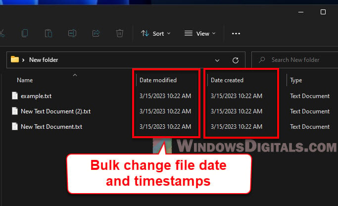 Change File Date and Timestamp via CMD or PowerShell Windows 11