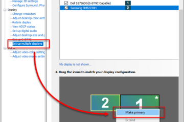 Change Main Display Monitor Windows 10 NVIDIA control panel
