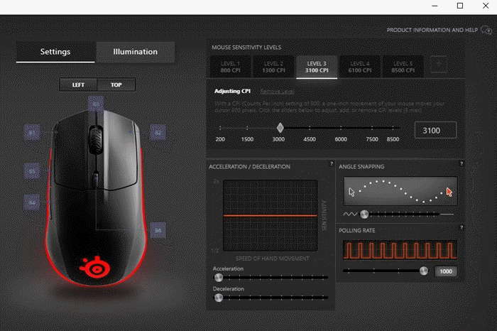 Change Mouse DPI in SteelSeries Engine