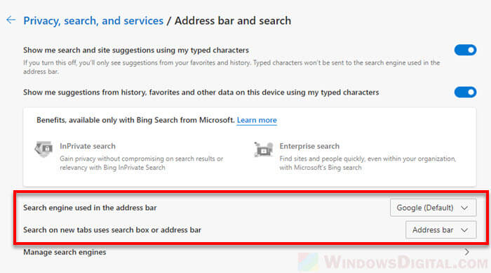 Change New Tab Page to Google in Microsoft Edge without Extension