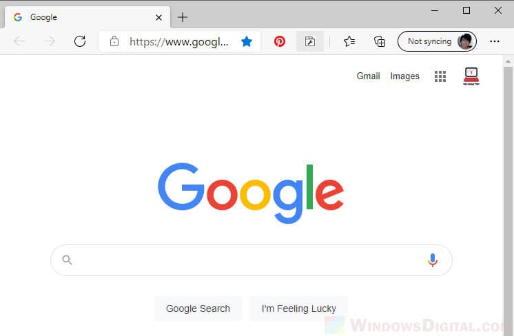 Change New Tab to Google in Edge