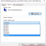Change Screen Refresh Rate Windows 10 laptop