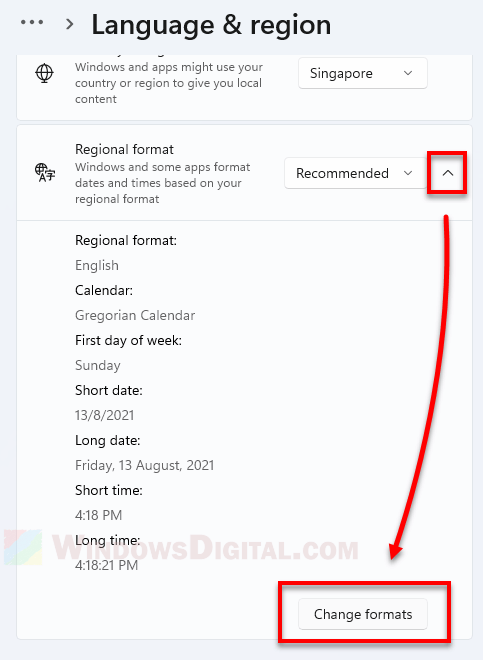 Change date format to mm-dd-yyyy dd-mm-yyyy Windows 11