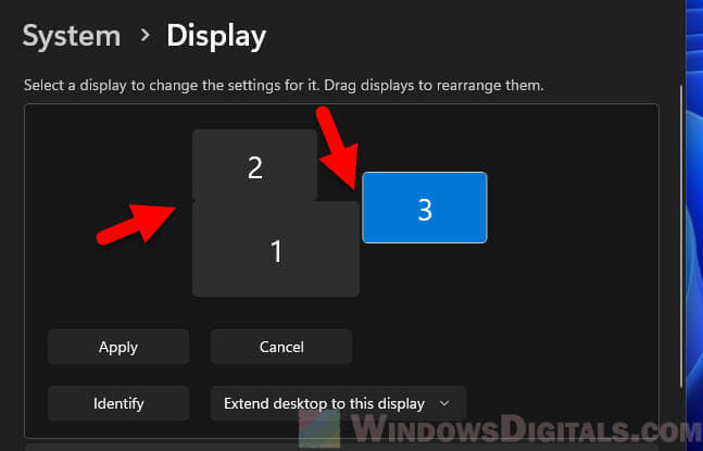 Change mouse movement between two three monitors Windows 11