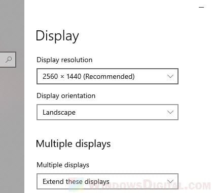 Change screen resolution Windows 10