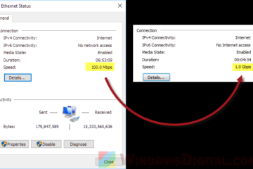 Changing Ethernet Network Speed from 100 Mbps to 1 Gbps Gigabit