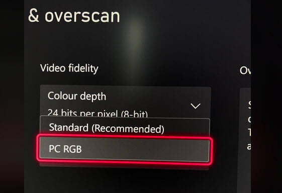 Changing monitor color profile to full or limited RGB