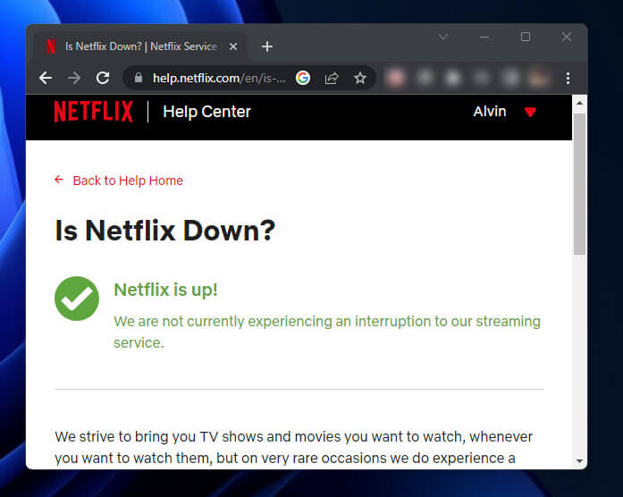 Check Netflix Service Status
