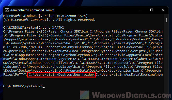 Check Path Environment Variable Windows 11 10
