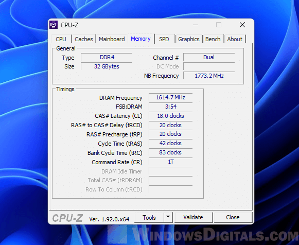 Check RAM current max speed in Windows 11