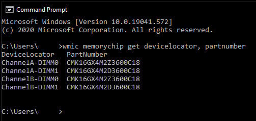 how to check ram model number in windows 10