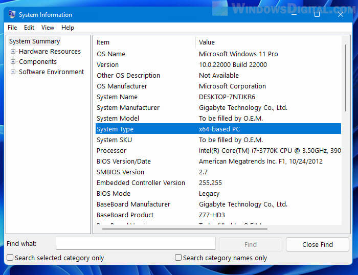 Check Windows 11 ARM x64 or x86