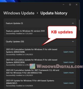 How to Check if a KB Update is Installed in Windows 11