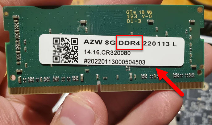 Check if your laptop existing RAM is DDR3 DDR4 or DDR5