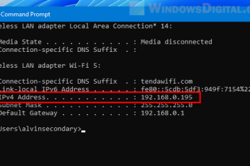 Check local IP address of computer Windows 11