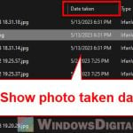 Check photo taken date Windows 11