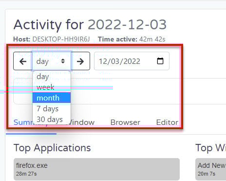 Check time spent on apps Windows 11