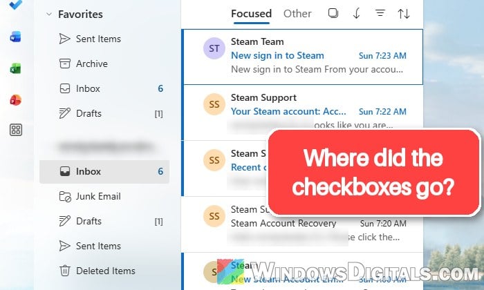 Checkboxes Missing in Outlook? How to Select Multiple Emails Again