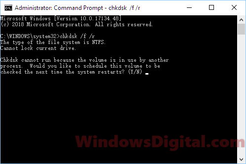 Chkdsk to fix Ctfmon.exe Unknown Hard Error