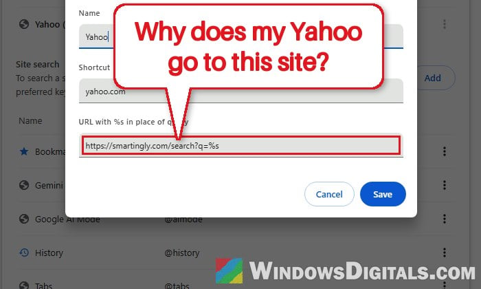 Chrome Keeps Redirecting to Yahoo Search Through smartingly.com