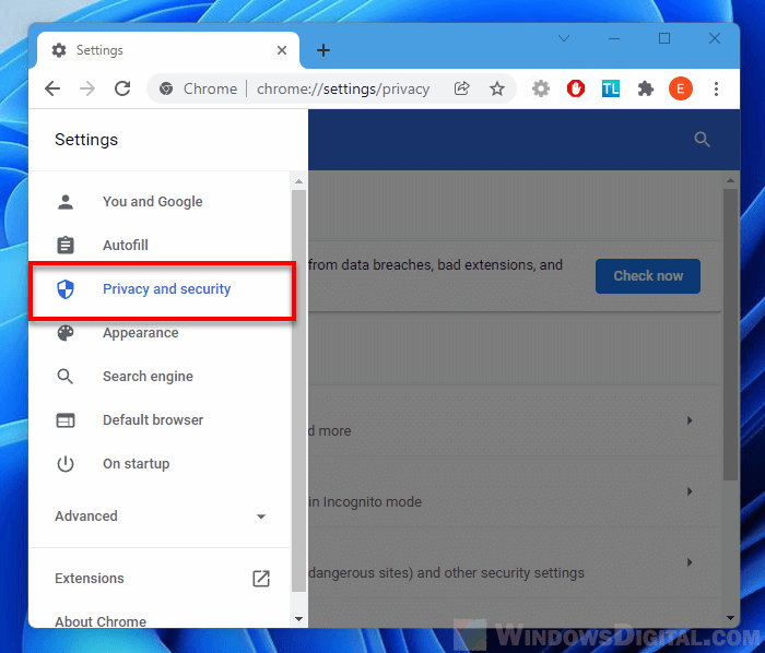 Chrome Privacy and Security