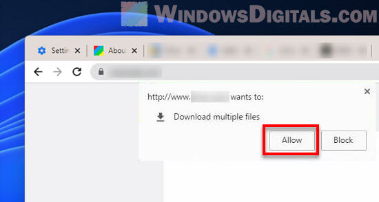 Chrome allow download multiple files