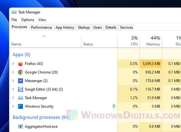 Close suspicious process via Task Manager