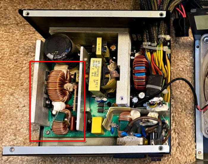 Coil whine power supply unit