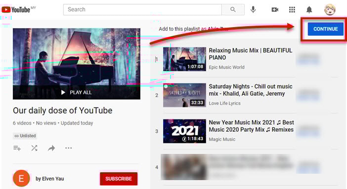 Collaborate Playlist YouTube Not Working