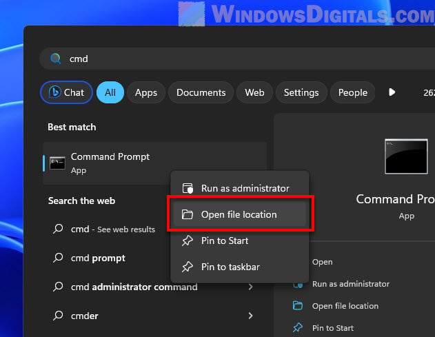 Command Prompt Open File Location