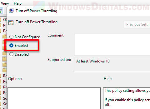 Completely disable CPU throttling