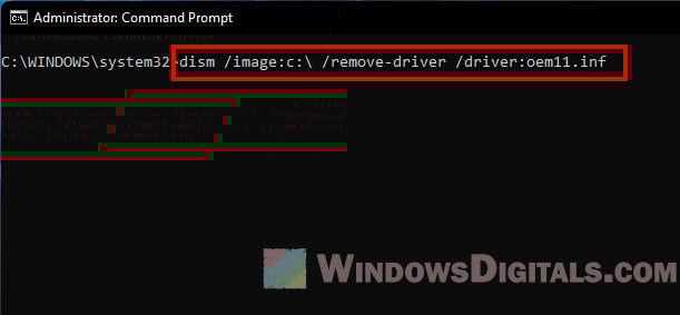 Completely uninstall a specific driver Windows 11 CMD