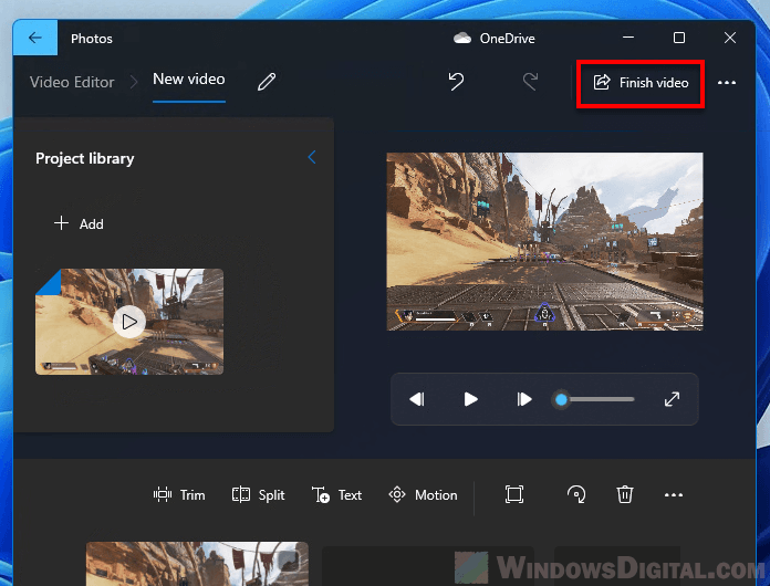 Compress video using Photos app in Windows 11