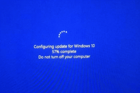 Configuring Update For Windows 10 Stuck At 57 Percent