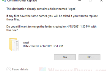 Confirm Folder Replace Windows 10