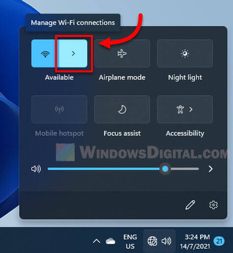 Connect to WiFi network connection Windows 11