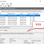 Connectivity state in standby Disconnected Reason NIC compliance