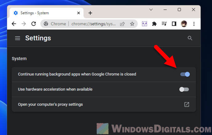 Continue running background apps when Google Chrome is closed