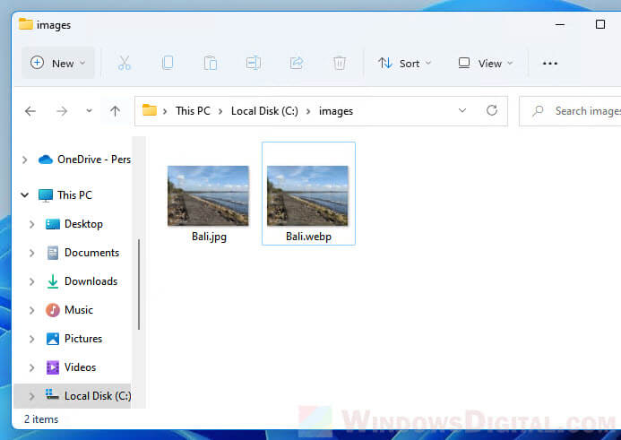Convert JPG to WebP