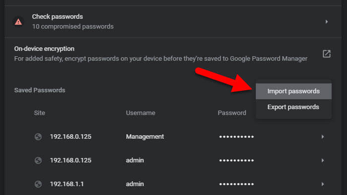 Copy Chrome saved password to another user profile