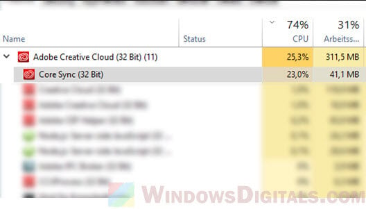 CoreSync.exe High CPU Memory Usage