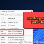 Create Large Test Files in Windows