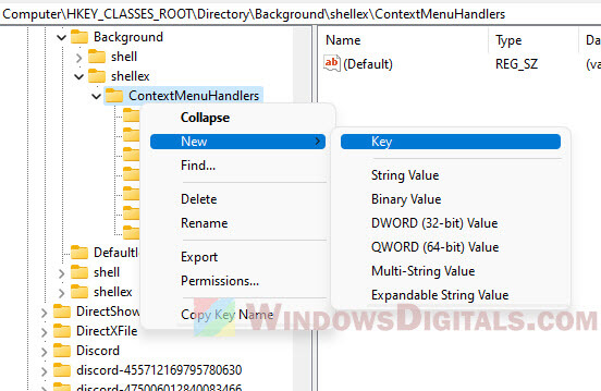 Create New Folder registry fix Windows 11